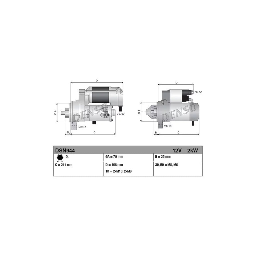 DENSO DSN944 Starter Motor