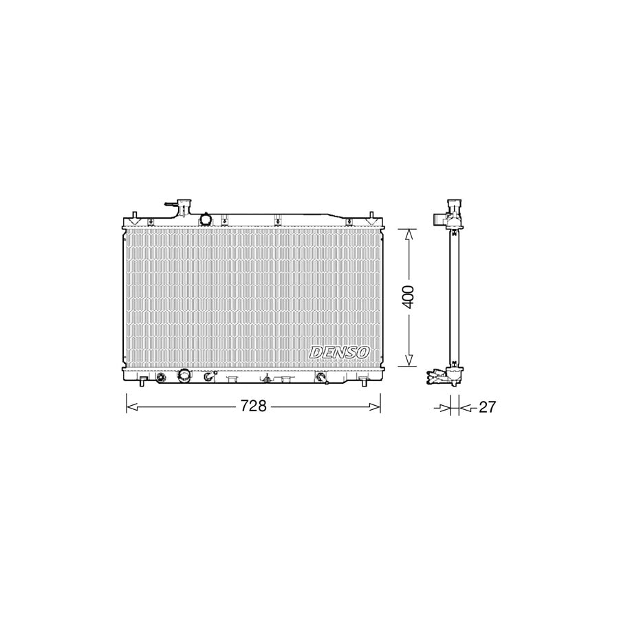 DENSO DRM40033 Engine Radiator for Honda Cr-V III (Re)