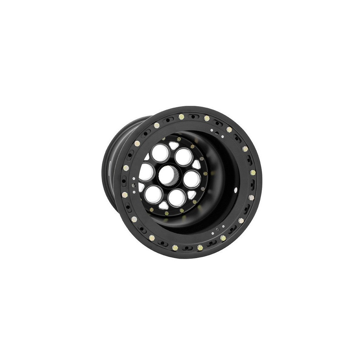 Weld 735B-515B46-6 Magnum Sprint Wheel 15x15 42-Spline ET0 BS6 Black Center - Black Shell