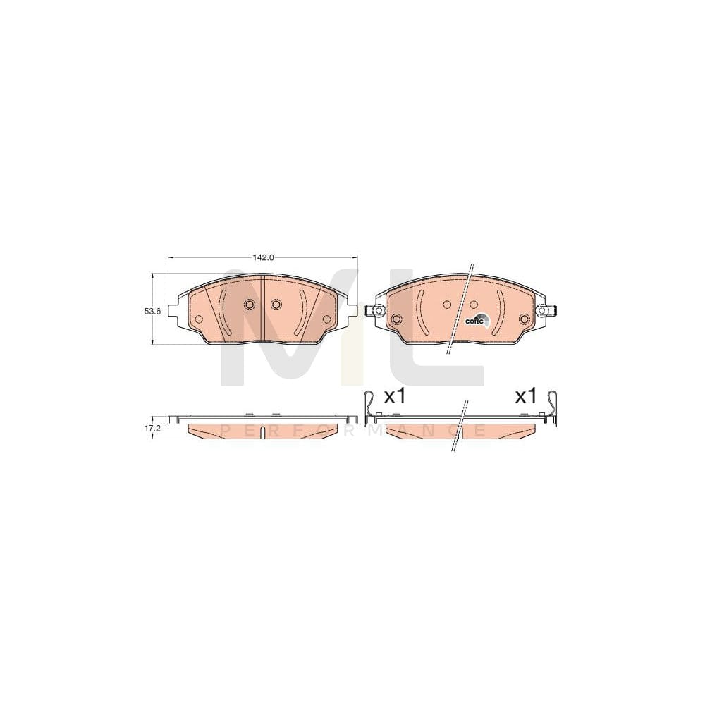 TRW Cotec Gdb3579 Brake Pad Set Prepared For Wear Indicator | ML Performance Car Parts