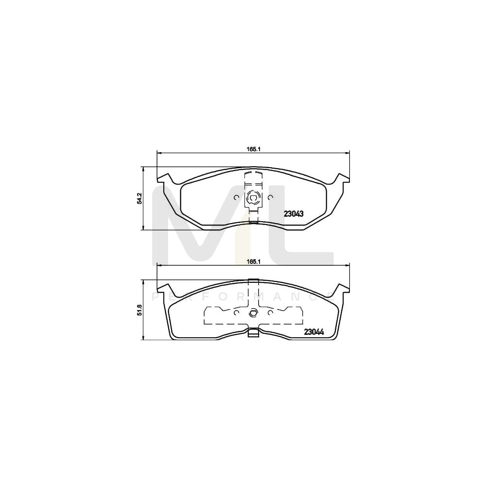 Hella 8DB 355 007-941 Brake Pad Set Not Prepared For Wear Indicator