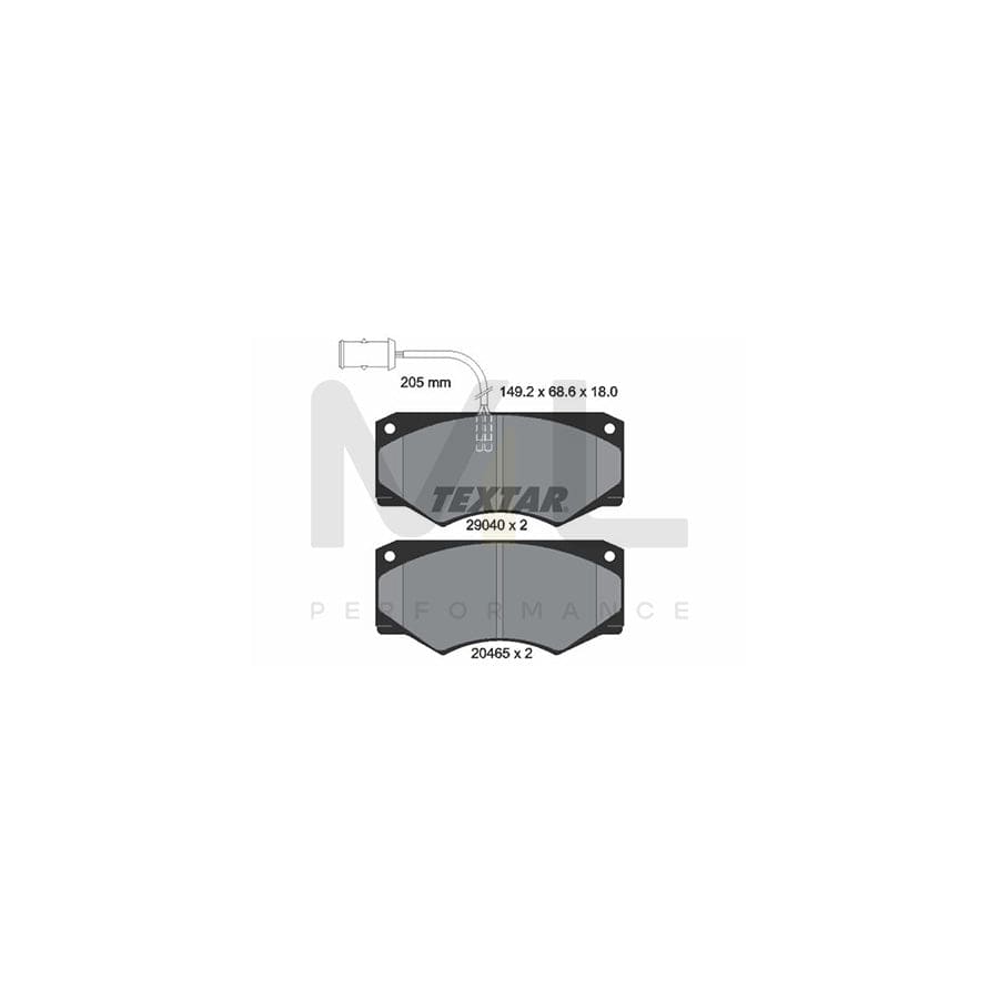TEXTAR 2904001 Brake pad set for IVECO Daily with integrated wear warning contact | ML Performance Car Parts