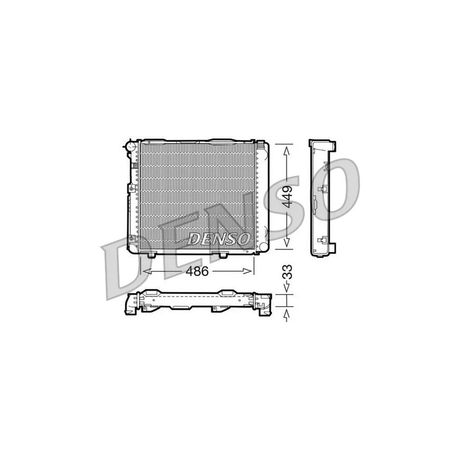 DENSO DRM17068 Engine Radiator Suitable for Mercedes-Benz 190 (W201)