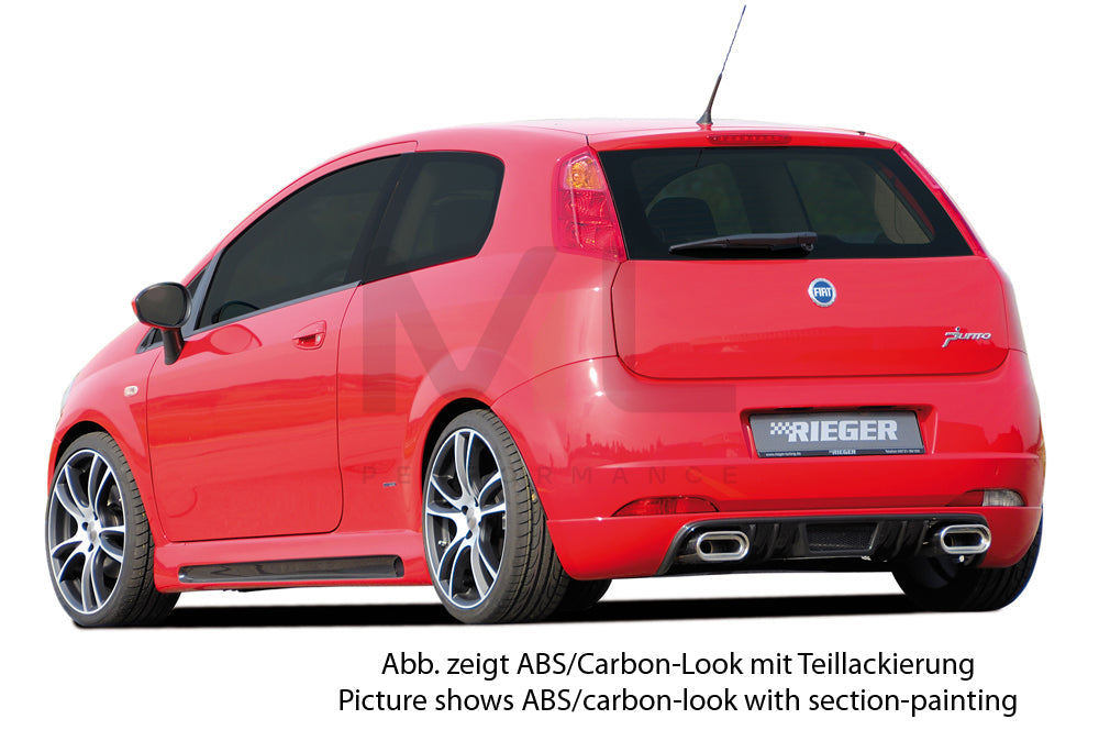 Rieger 00099154 Fiat Grande Punto (199) Rear Diffuser 2 | ML Performance UK Car Parts