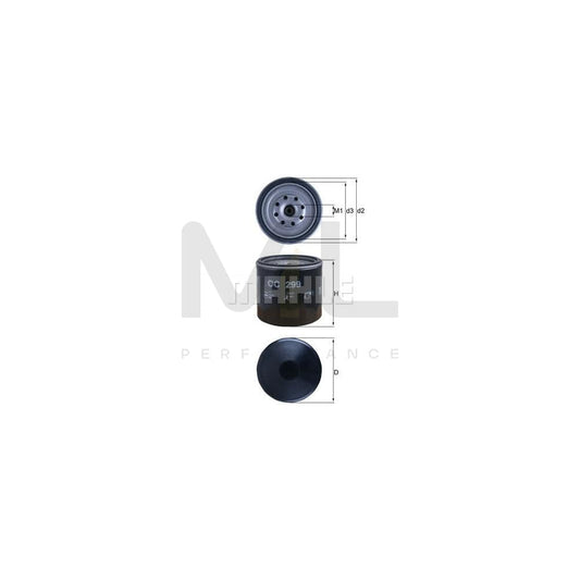 MAHLE ORIGINAL OC 299 Oil Filter Spin-on Filter, with one anti-return valve | ML Performance Car Parts