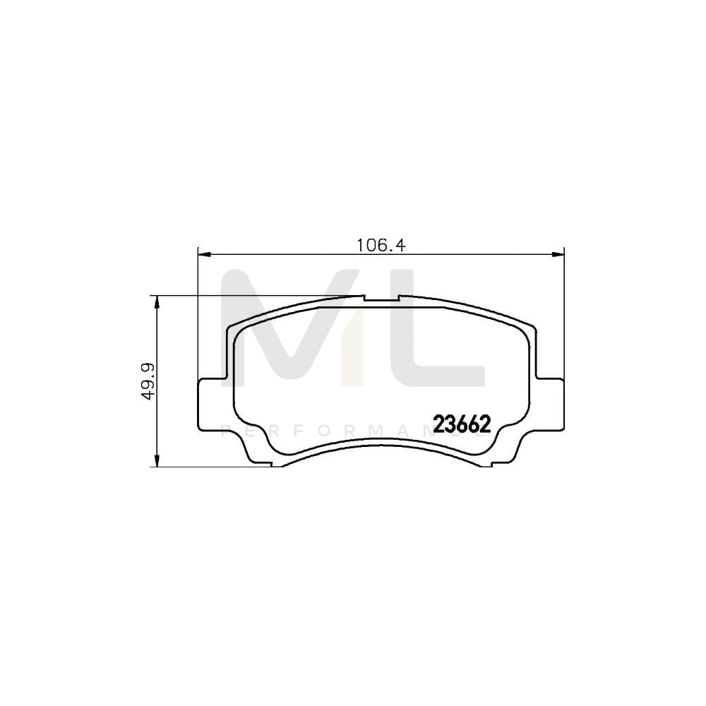 Hella 8DB 355 009-681 Brake Pad Set Incl. Wear Warning Contact