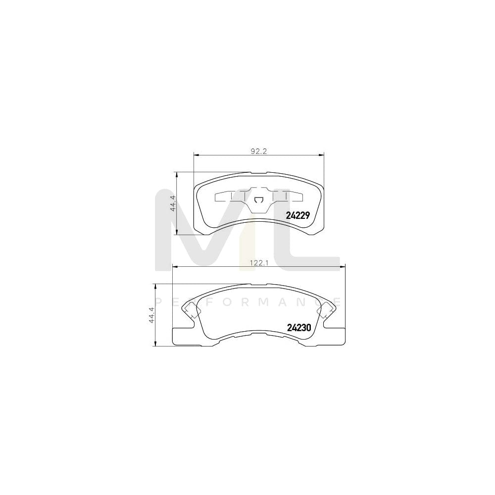 Hella 8DB 355 012-051 Brake Pad Set With Acoustic Wear Warning