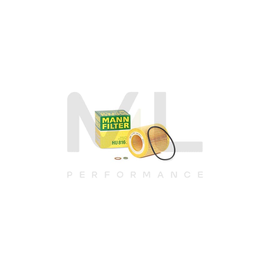 MANN-FILTER HU 816 x Oil Filter with seal, Filter Insert