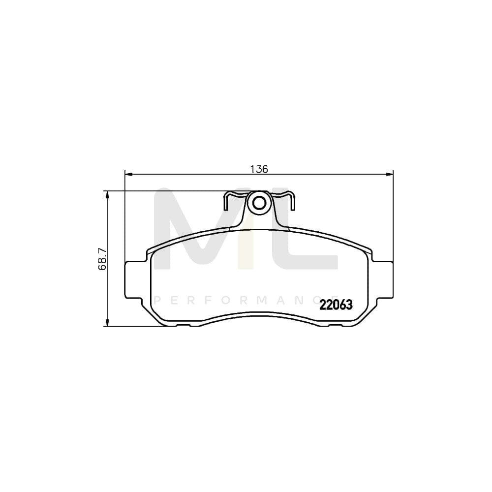 Hella 8DB 355 021-071 Brake Pad Set For Not Prepared For Wear Indicator