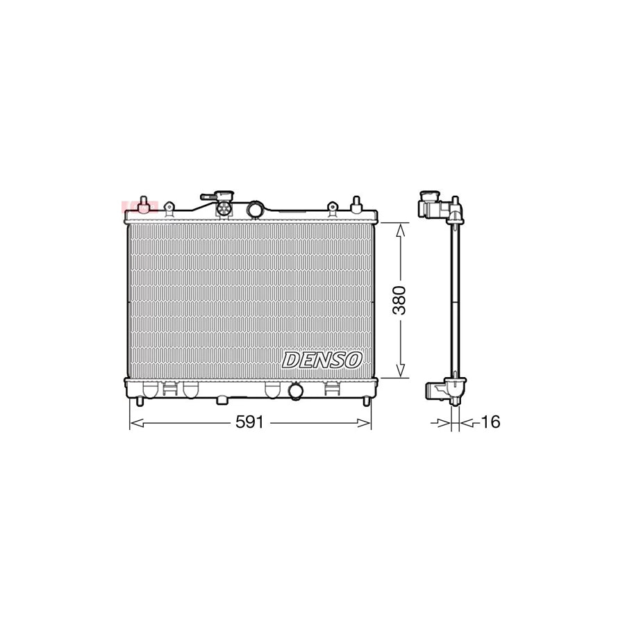DENSO DRM46040 Engine Radiator