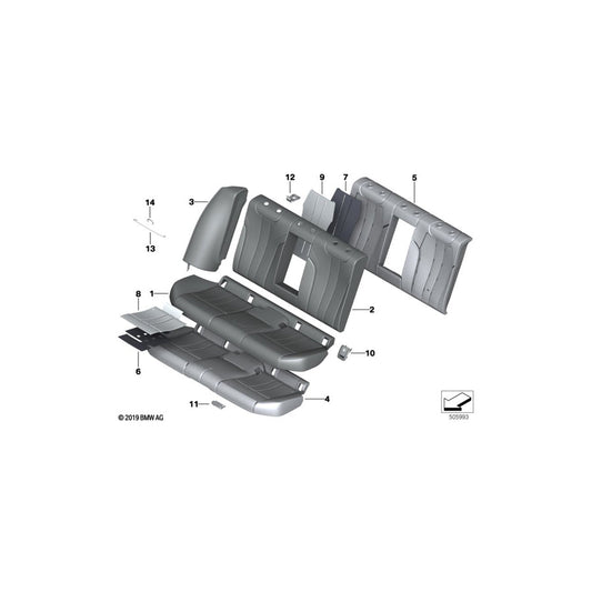Genuine BMW 52207388127 G30 Seat Pad, Left (Inc. 520i, 540iX & M550iX) | ML Performance US