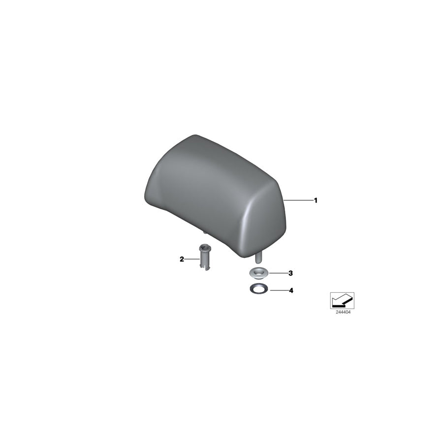 Genuine BMW 52208052970 F13 F12 Headrest, Rear Leather LKA9,X3A9 SILV (Inc. M6) | ML Performance US Car Parts