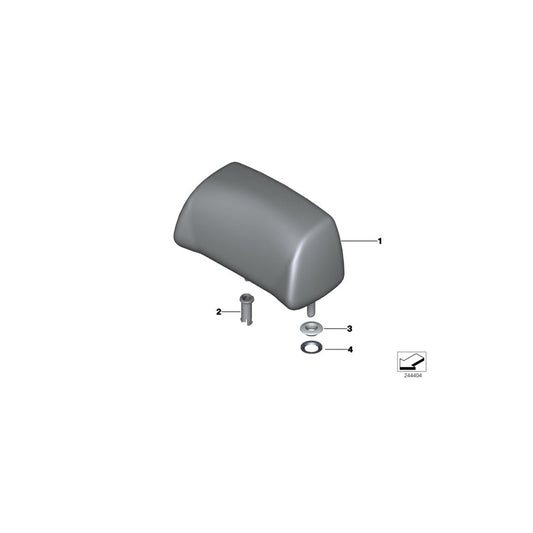 Genuine BMW 52208052970 F13 F12 Headrest, Rear Leather LKA9,X3A9 SILV (Inc. M6) | ML Performance US Car Parts