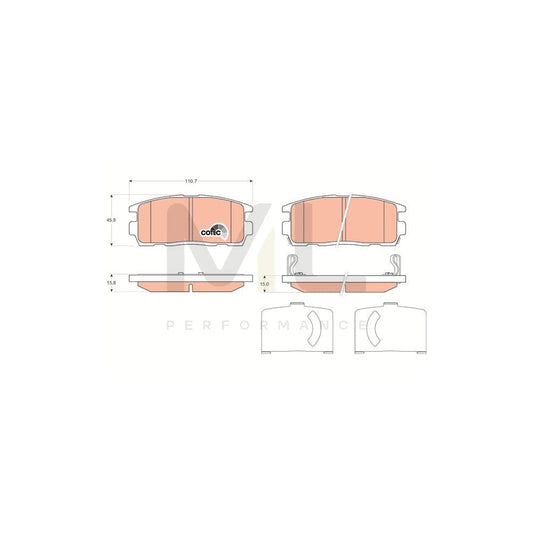 TRW Cotec Gdb1716 Brake Pad Set With Acoustic Wear Warning | ML Performance Car Parts