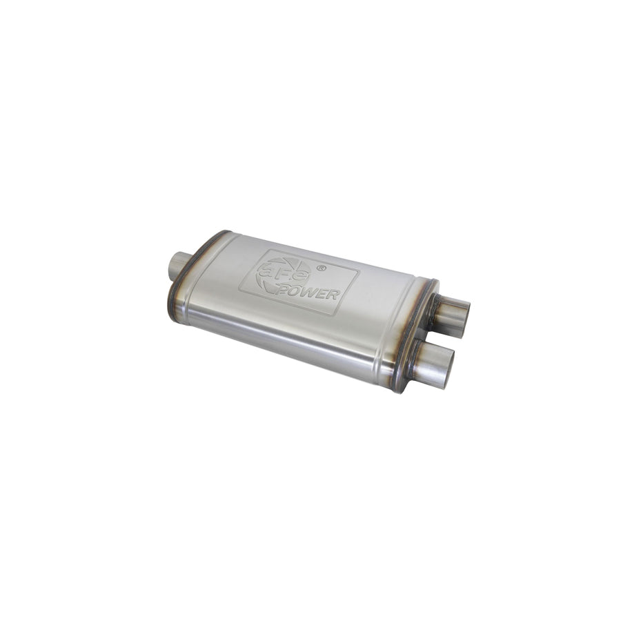  aFe 49M30015 3 IN ID Center/Dual-Outlet x 11 IN W x 6 IN H x 22 IN L - Oval Body Muffler  | ML Performance US Car Parts