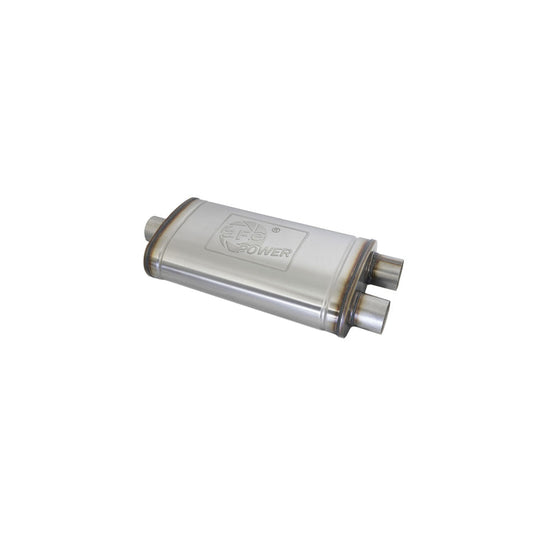  aFe 49M30015 3 IN ID Center/Dual-Outlet x 11 IN W x 6 IN H x 22 IN L - Oval Body Muffler  | ML Performance US Car Parts