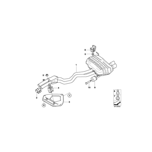 Genuine BMW 18107520237 E85 Rear Muffler With Center Muffler (Inc. Z4 3.0i) | ML Performance US Car Parts