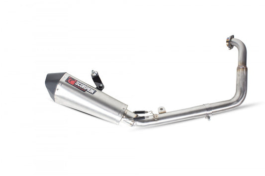 Scorpion RYA95SYSSEO Yamaha YZF-R125 Serket Taper Full System - Brushed Stainless Steel Sleeve | ML Performance US US