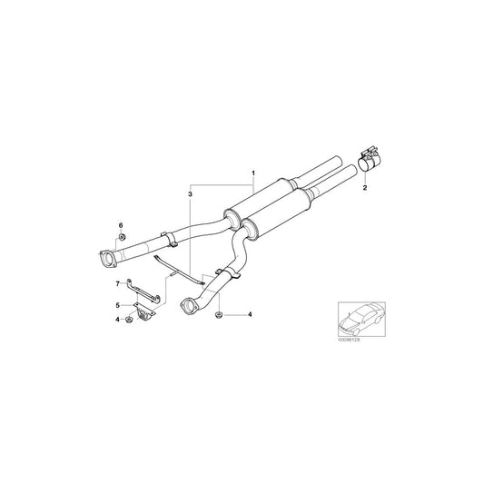 Genuine BMW 18107519016 E65 E67 E66 Cross Brace (Inc. 745i, 740Li & 750i) | ML Performance US Car Parts