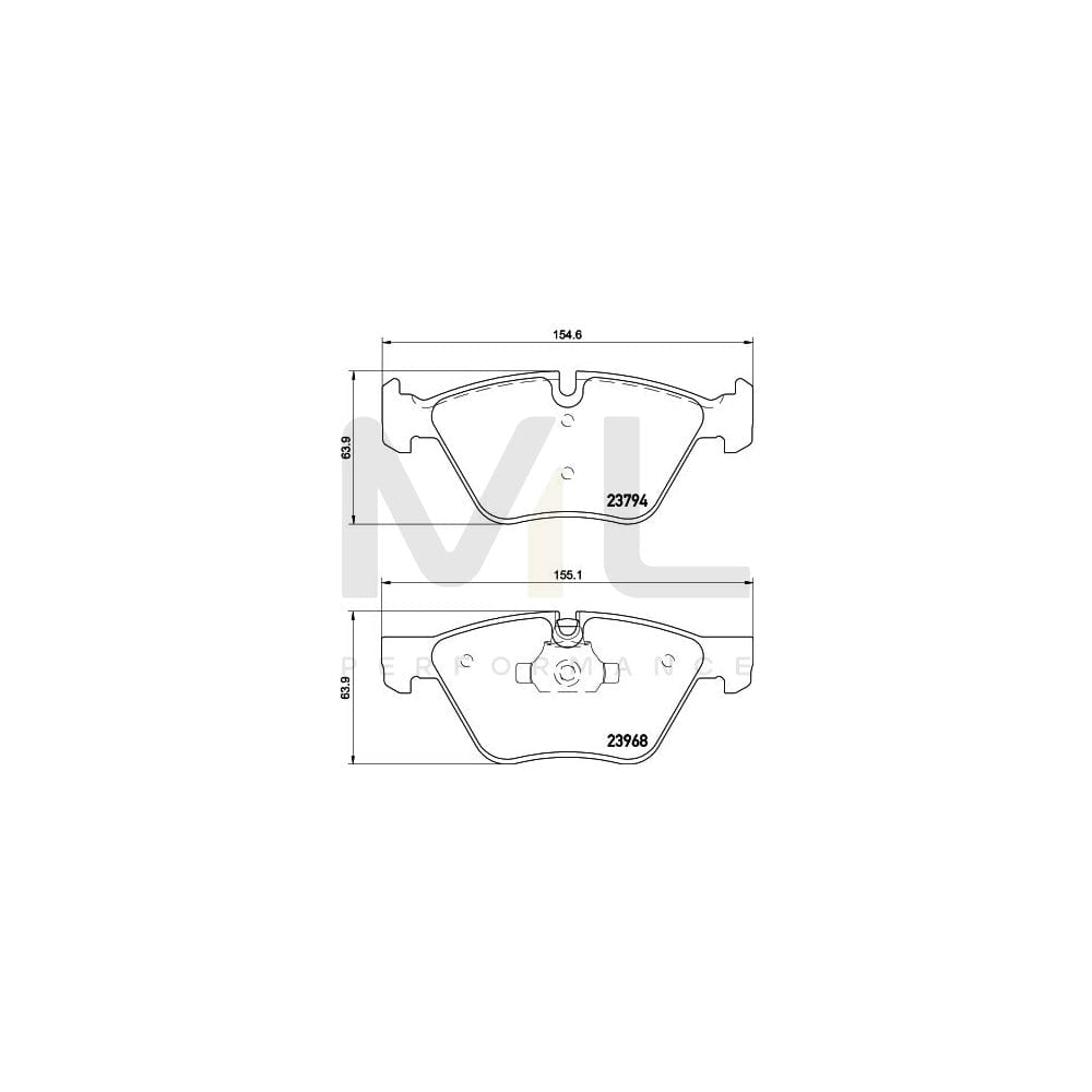Hella 8DB 355 011-321 Brake Pad Set Prepared For Wear Indicator