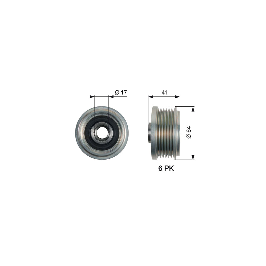 Gates OAP7162 Alternator Freewheel Clutch