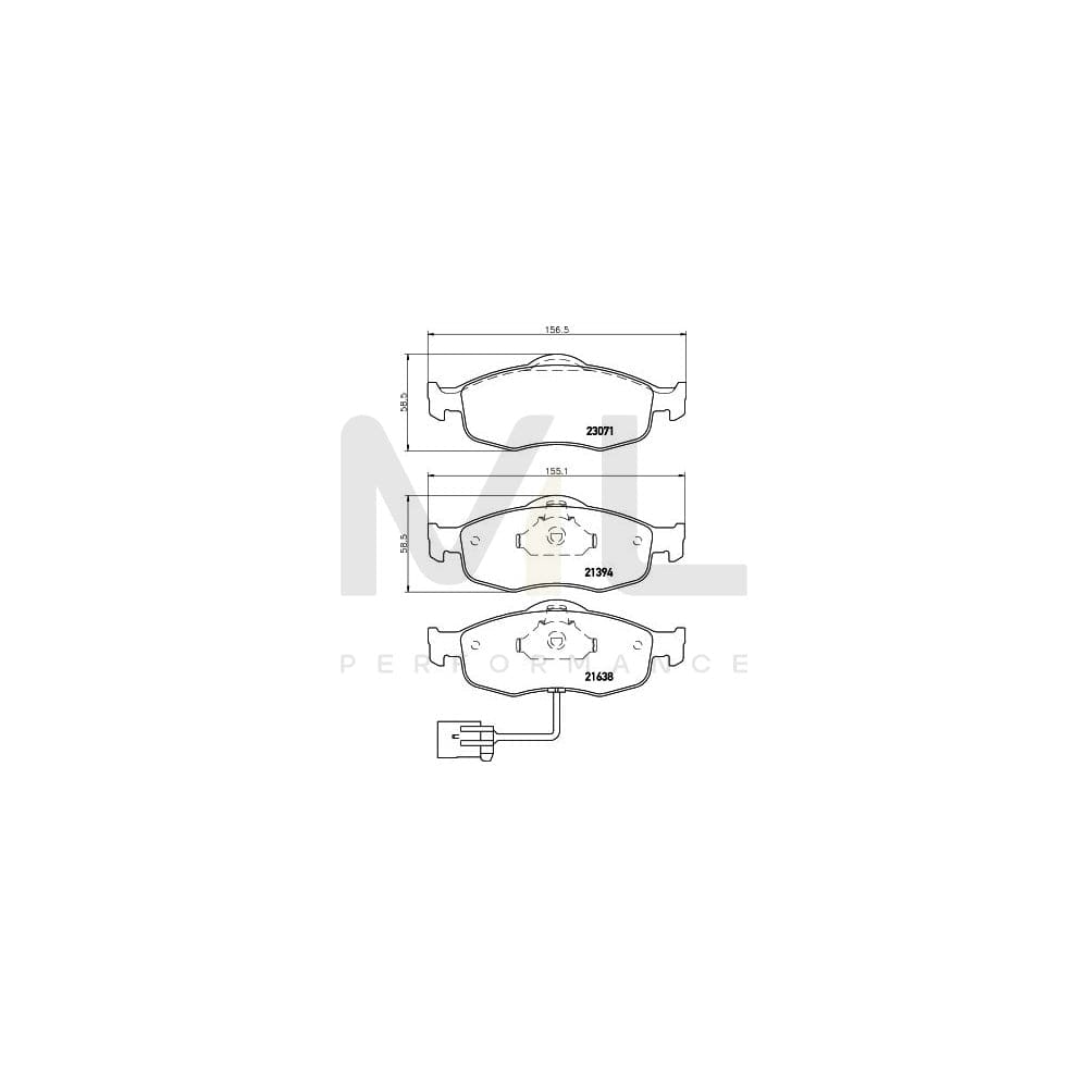 Hella 8DB 355 007-751 Brake Pad Set With Integrated Wear Warning Contact