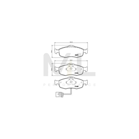 Hella 8DB 355 007-751 Brake Pad Set With Integrated Wear Warning Contact