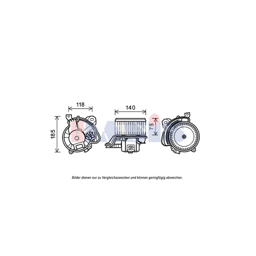 AKS Dasis 018008N Interior Blower for Alfa Romeo Mito (955)
