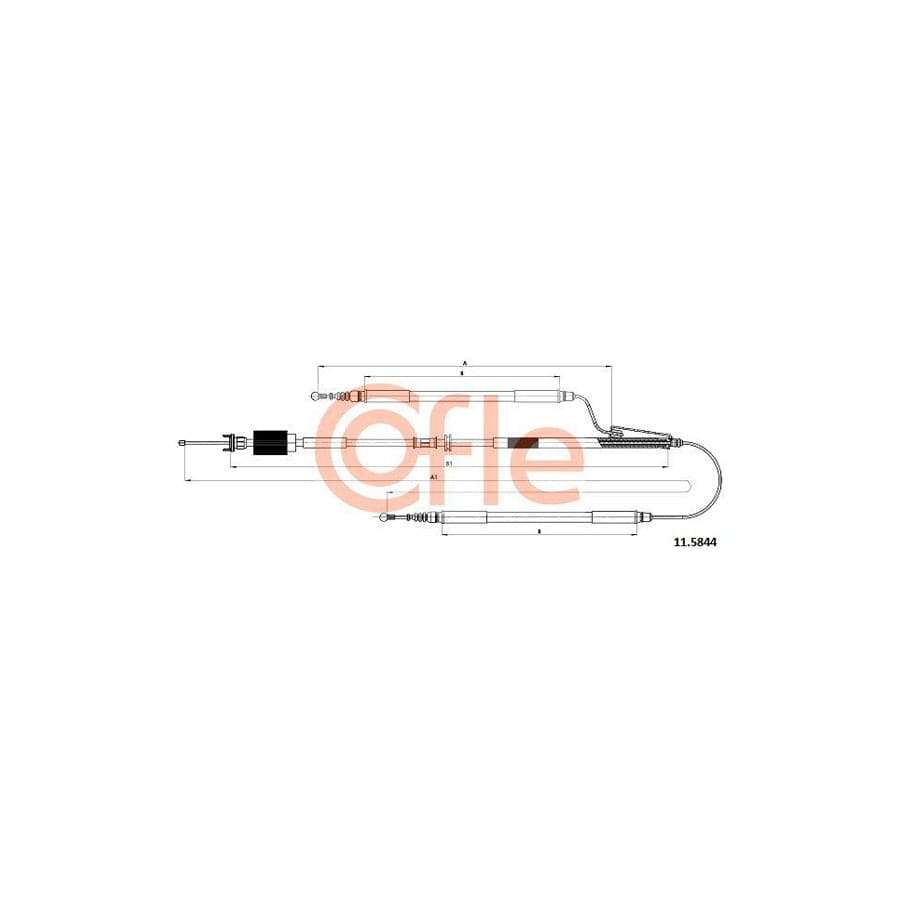 Cofle 11.5844 Hand Brake Cable for Opel Insignia