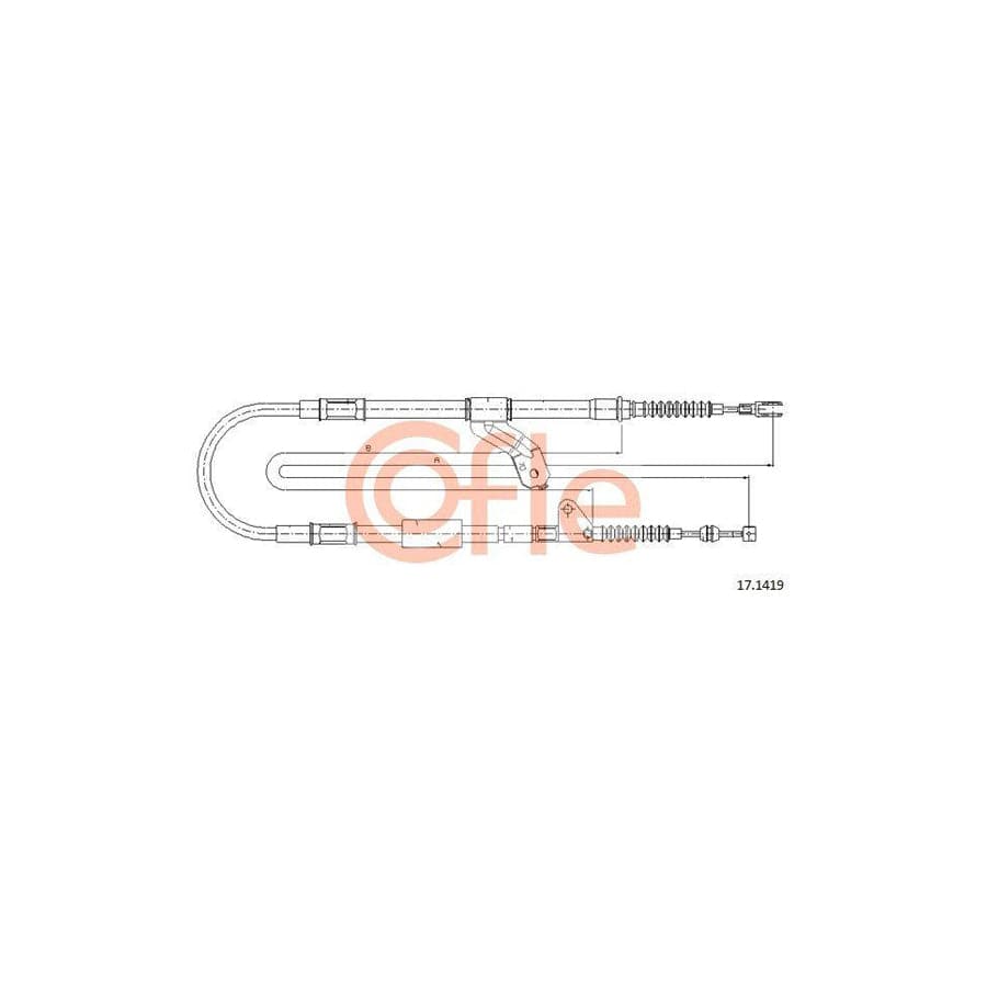 Cofle 92.17.1419 Hand Brake Cable for Toyota Avensis