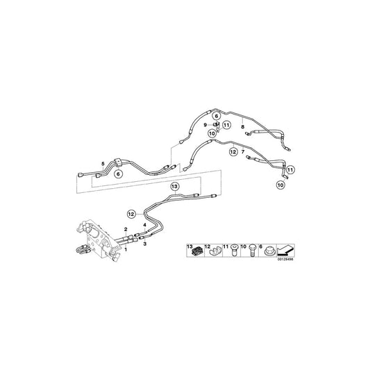 Genuine BMW 37106780573 E64 E63 Pressure Hose Assy (Inc. 650i, 635d & 630i) | ML Performance US Car Parts