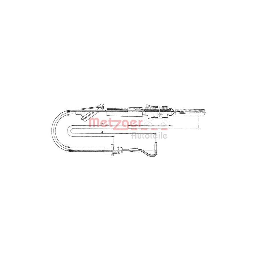 METZGER 10.0921 Throttle Cable for VW Golf II Hatchback (19E, 1G1)