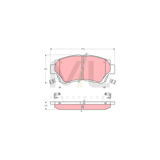 TRW Gdb1142 Brake Pad Set With Acoustic Wear Warning, With Accessories | ML Performance Car Parts