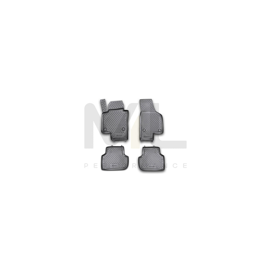 RIDEX Tailored 215A0034 Floor mat set Elastomer, Front and Rear, Quantity: 4, Black