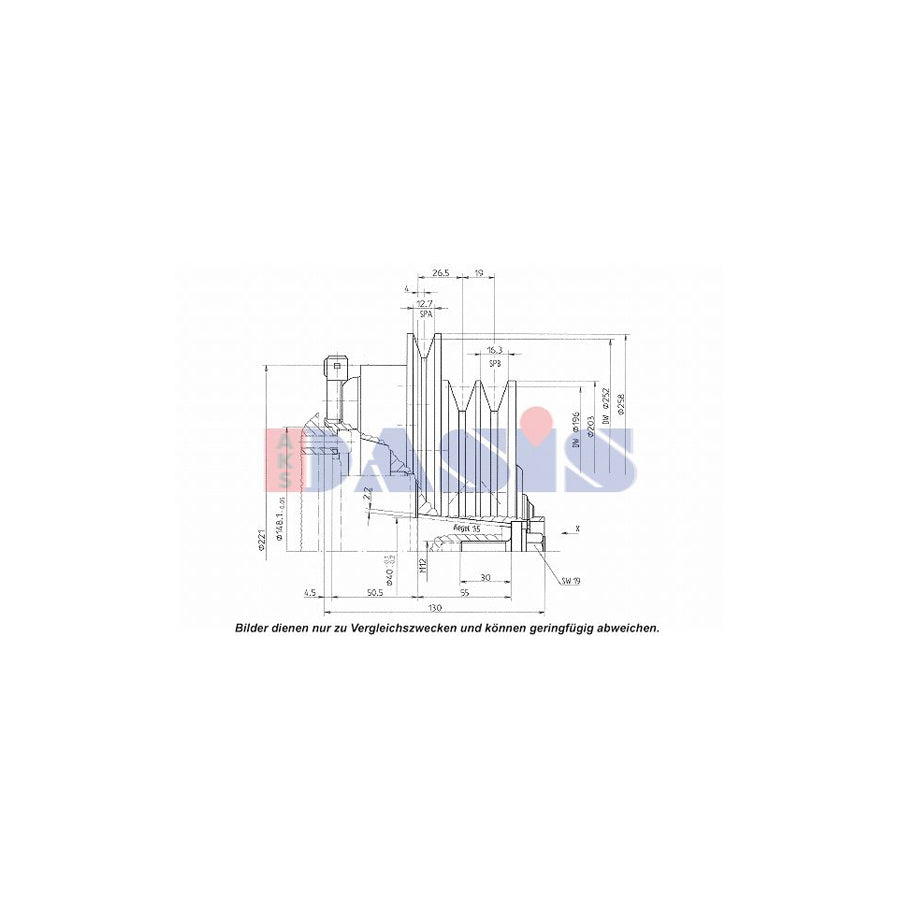 AKS Dasis 851290N AC Compressor Clutch