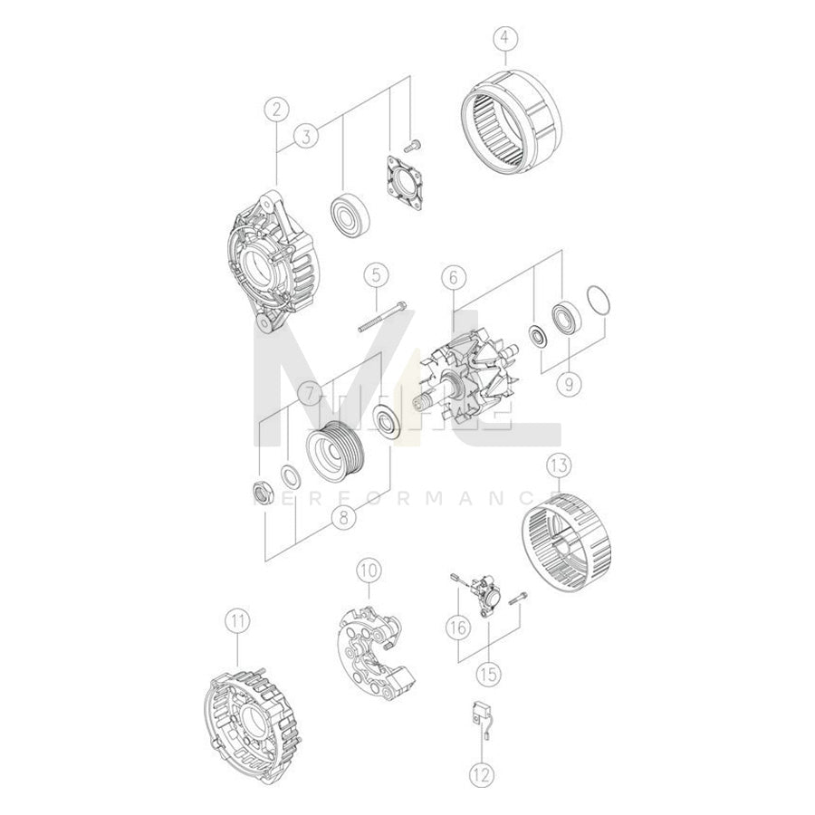 MAHLE ORIGINAL MG 449 Alternator 14V, 80A | ML Performance Car Parts