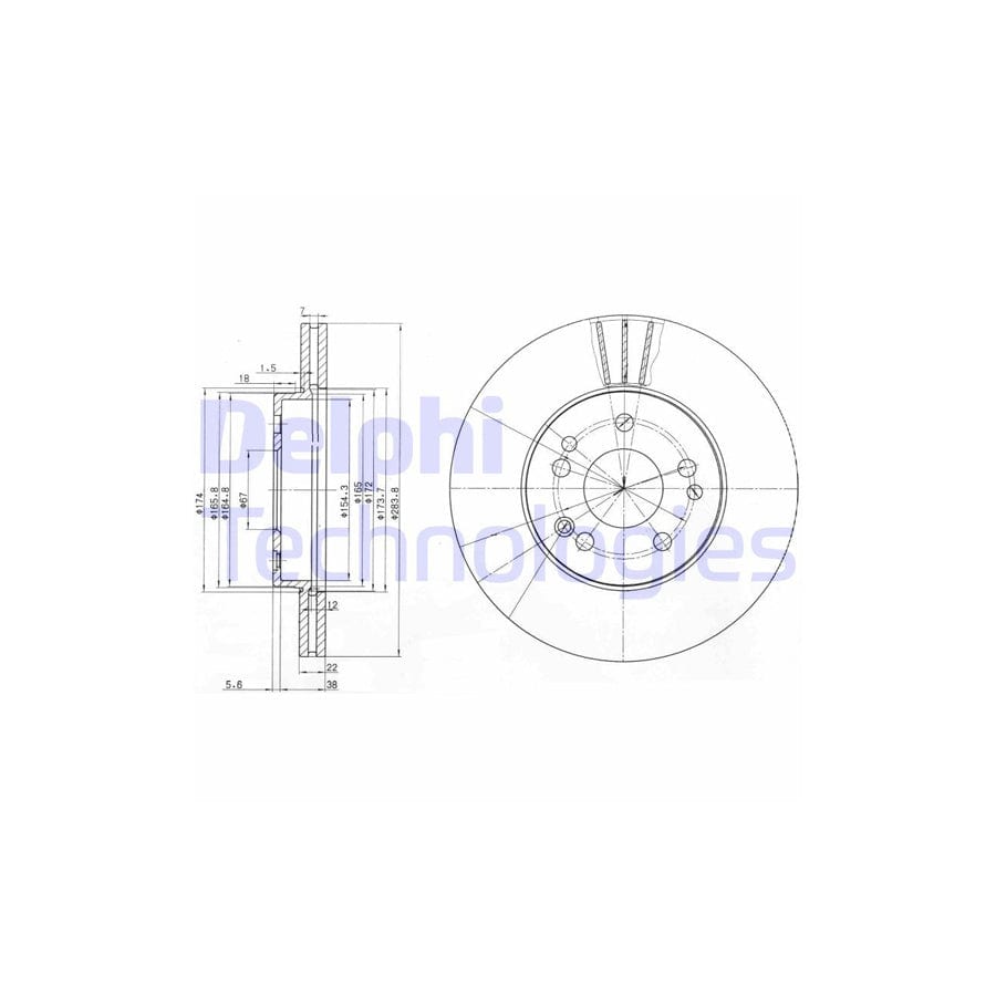 Delphi Bg2345 Brake Disc