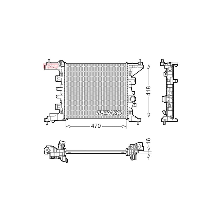 DENSO DRM20121 Engine Radiator for Opel Meriva B (S10)