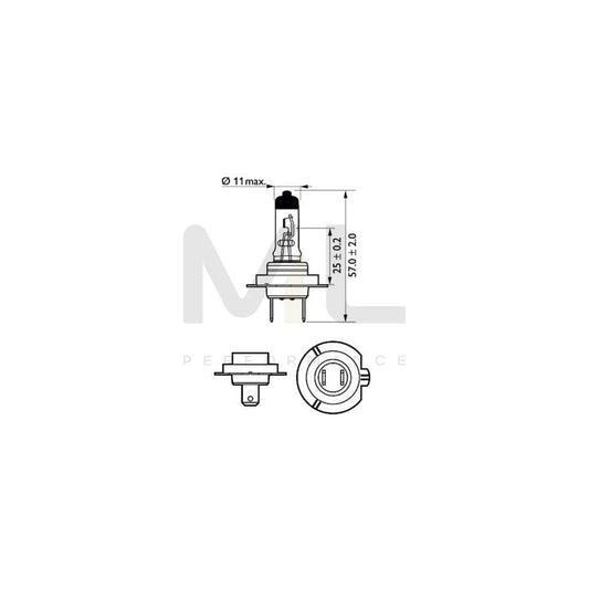 PHILIPS 12972XVPS2 Bulb, spotlight H7 12V 55W PX26d Halogen | ML Performance Car Parts