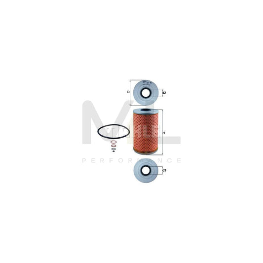 MAHLE ORIGINAL OX 96D Oil Filter Filter Insert | ML Performance Car Parts