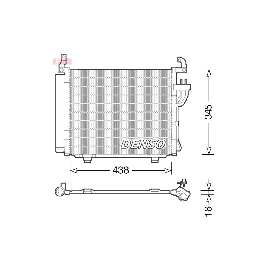DENSO DCN41003 Air Conditioning Condenser for Hyundai I10 I (Pa)