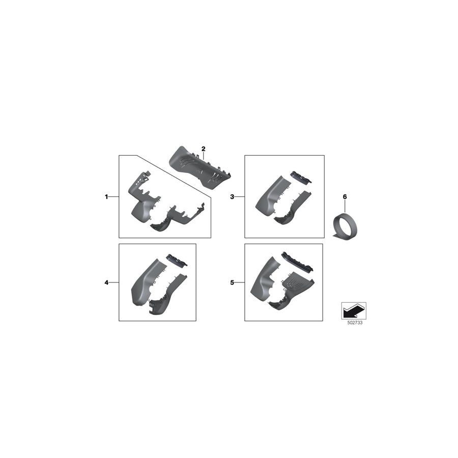 Genuine BMW 51169108974 G16 G15 F92 Mirror Base Cover Set (Inc. 840dX, M850iX & M8) | ML Performance US