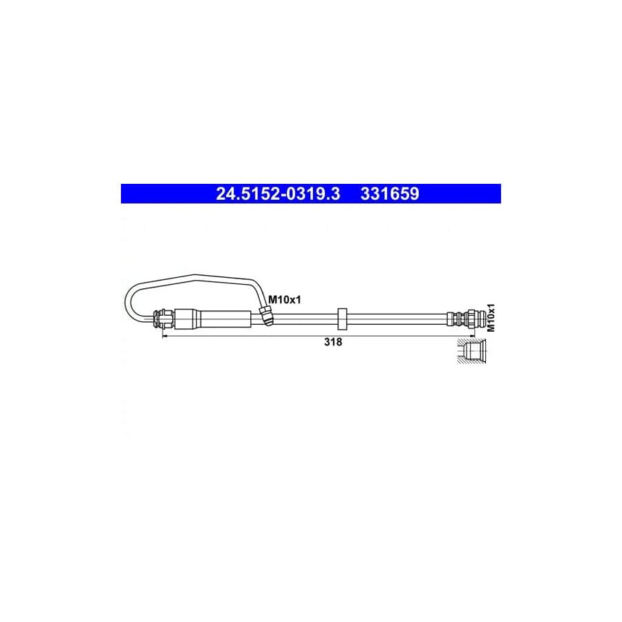 ATE 24.5152-0319.3 Brake Hose