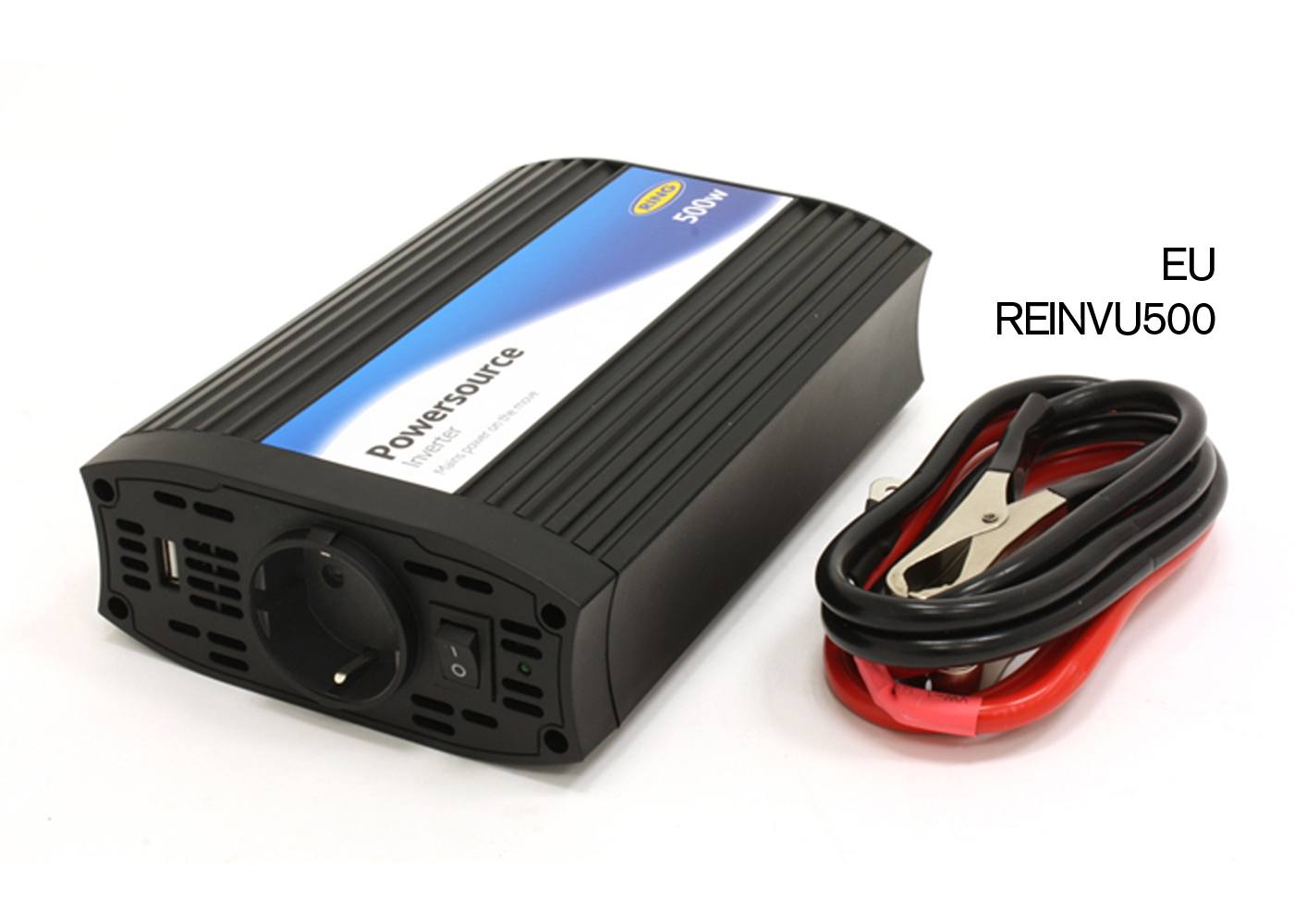 RING RINVU500 12V DC to 240V AC, 500W PowerSource inverter With 2.1A USB - Single Socket