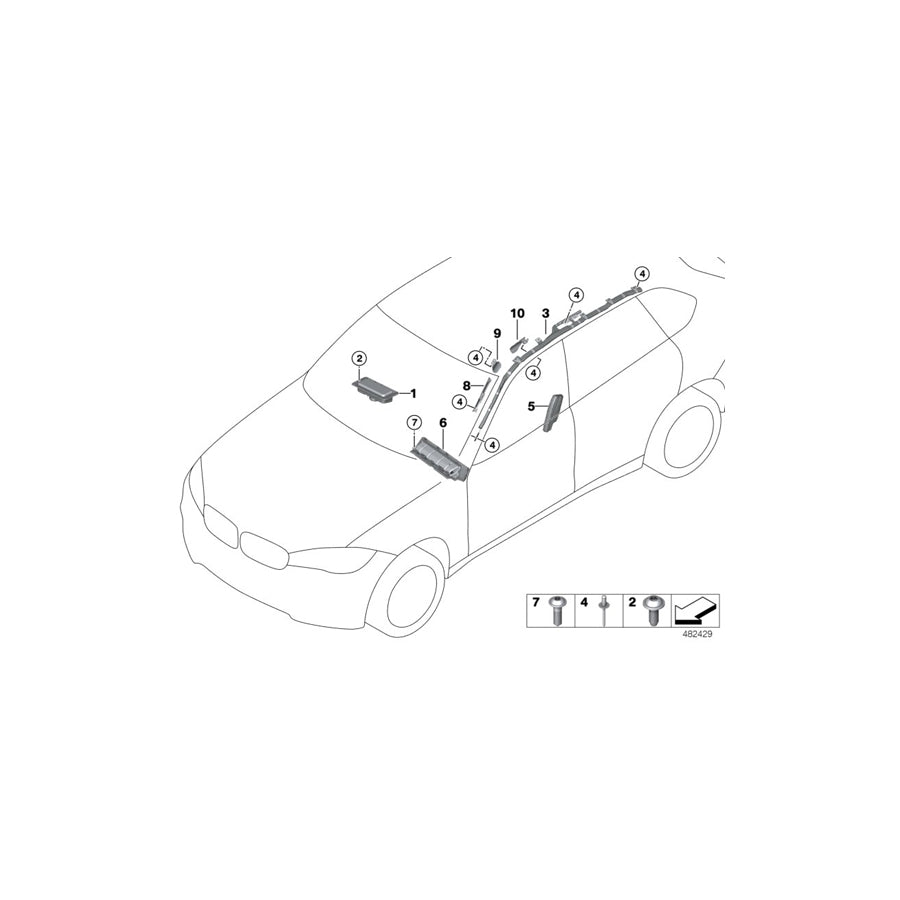 Genuine BMW 51447336488 F15 M Deformation Plate Right (Inc. X5 50iX, X6 35iX & X6 50iX) | ML Performance US Car Parts