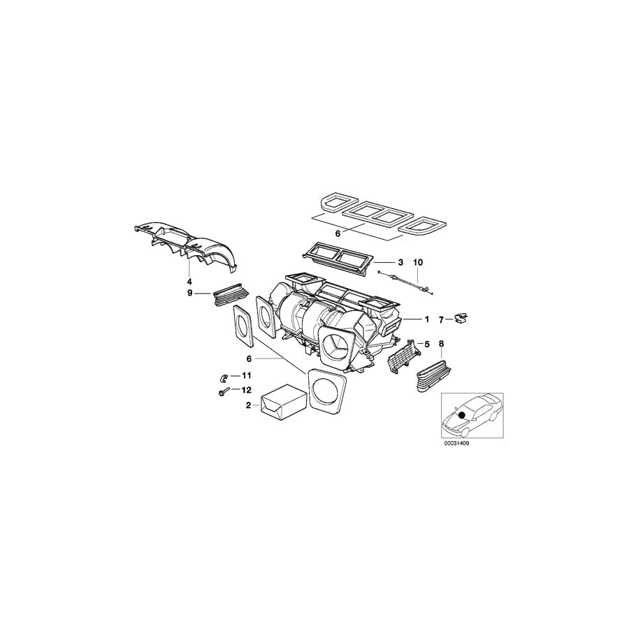 Genuine BMW 64116909815 E39 E53 Set Of Small Parts Adjust.Lever (Inc. 530i, 520i & 530d) | ML Performance US Car Parts