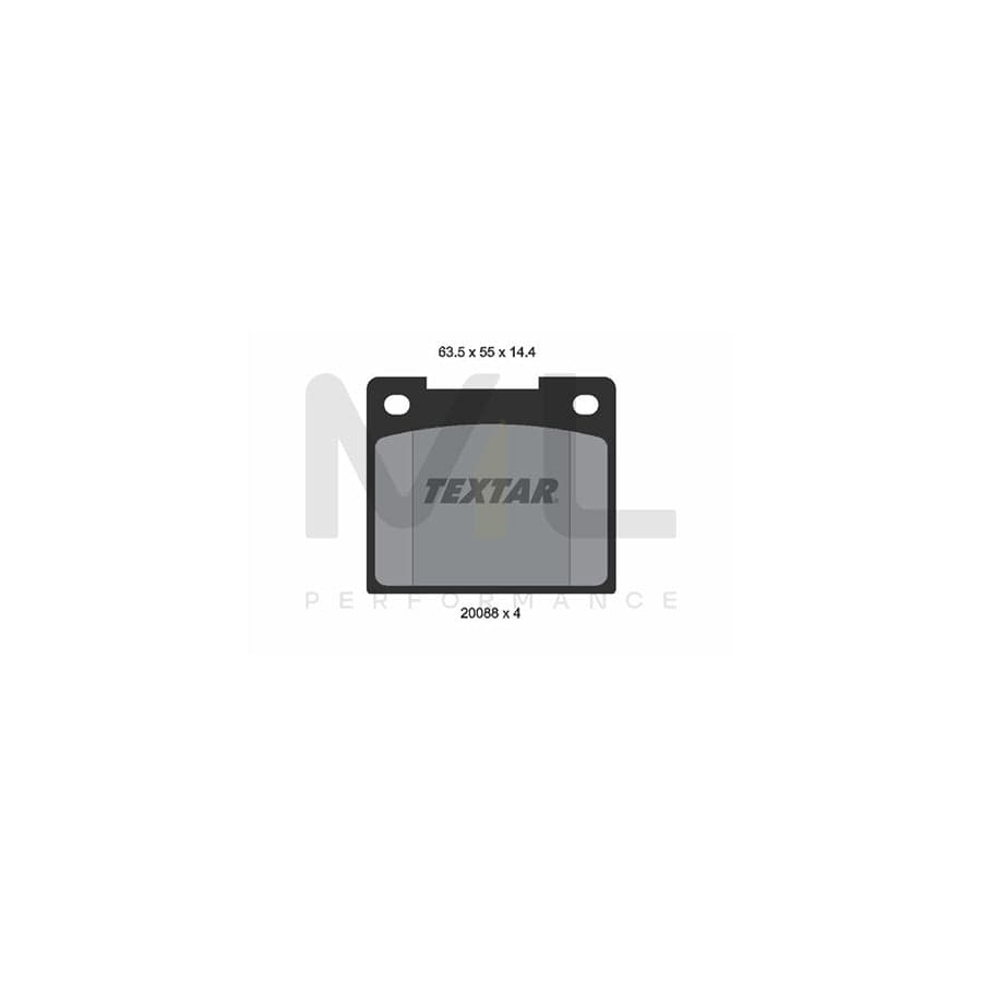 TEXTAR 2008802 Brake pad set not prepared for wear indicator | ML Performance Car Parts