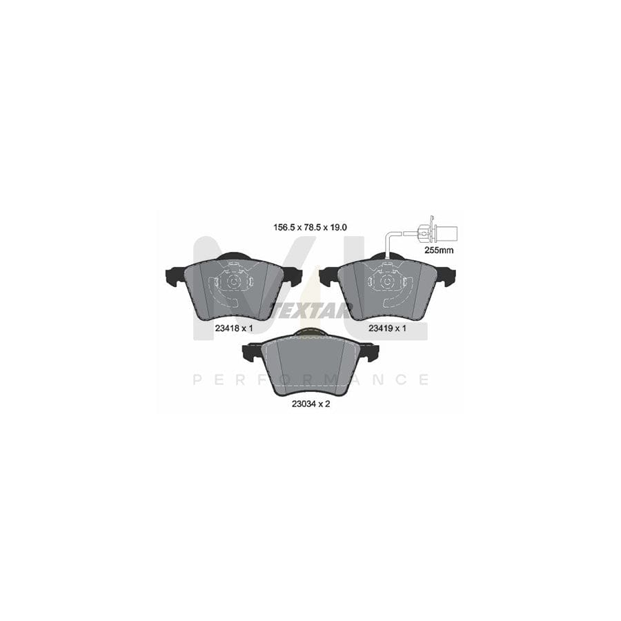 TEXTAR 2341801 Brake pad set with integrated wear warning contact | ML Performance Car Parts