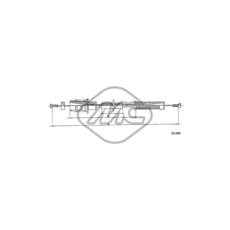 Metalcaucho 80891 Throttle Cable for CITROËN CX