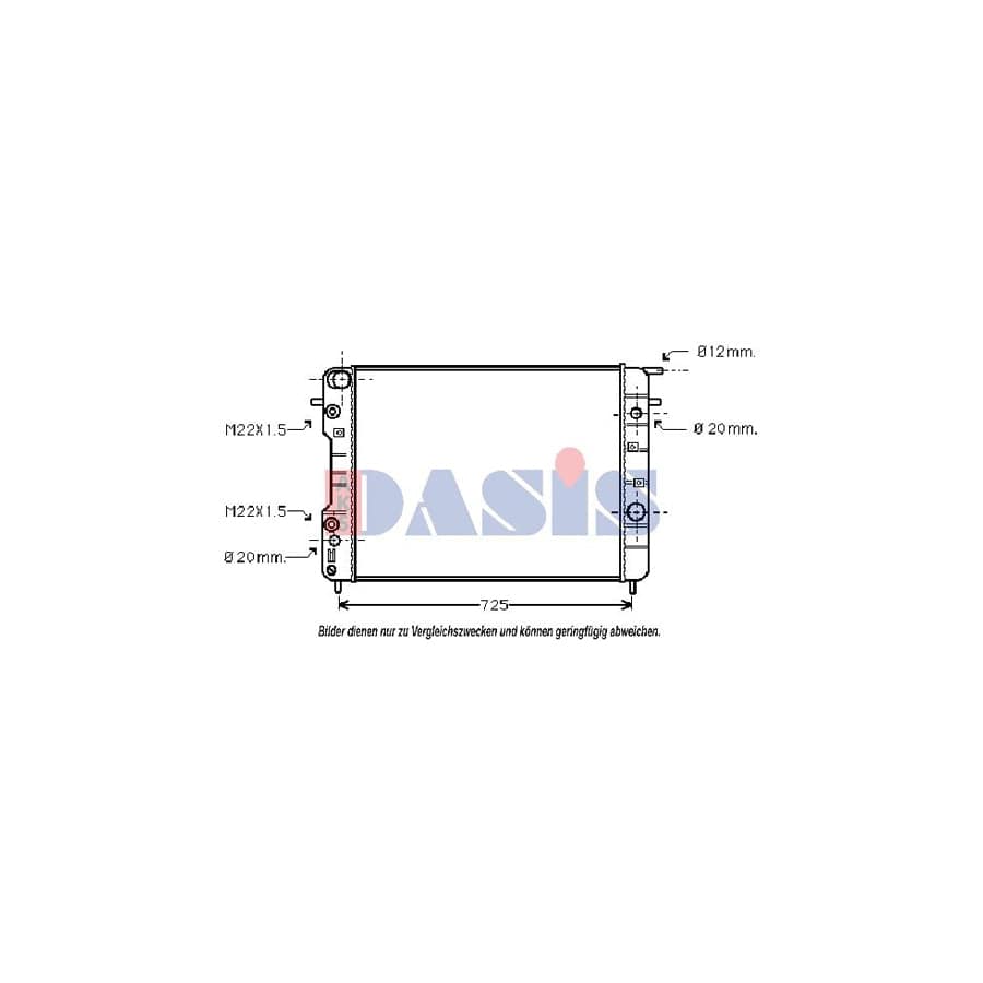 AKS Dasis 150083N Engine Radiator for Opel Omega
